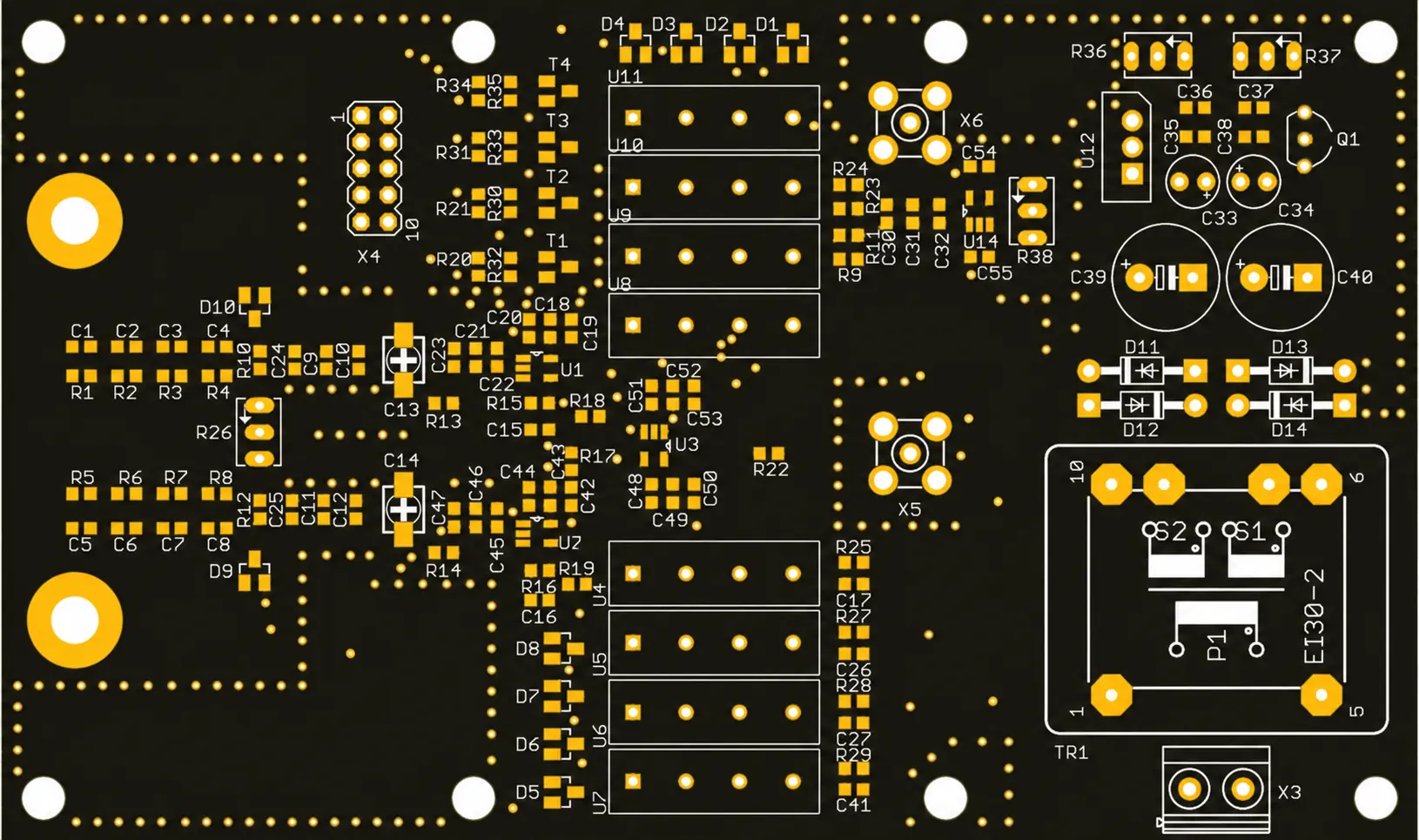 Custom analog front-end PCB