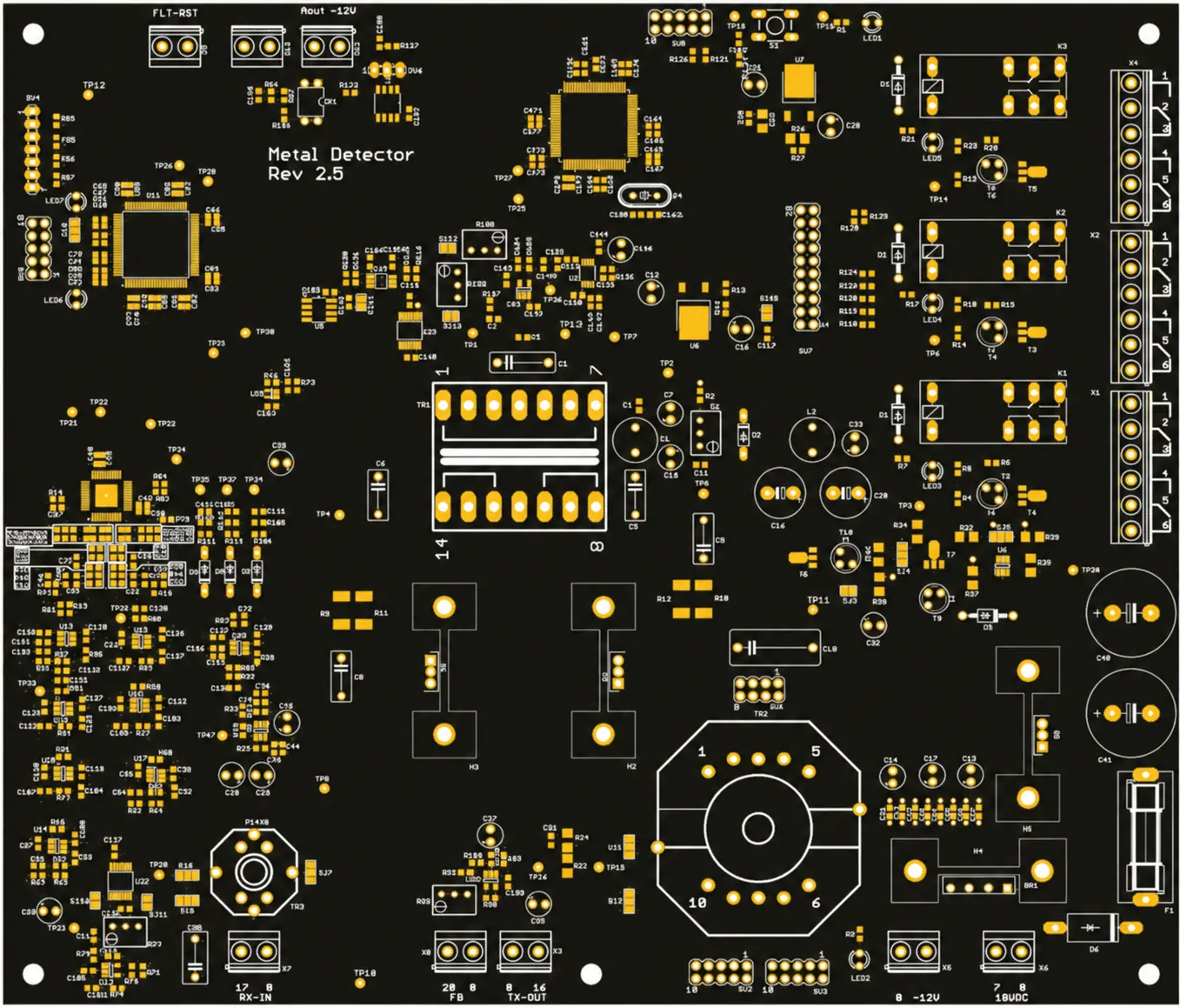 Industrial metal detector board